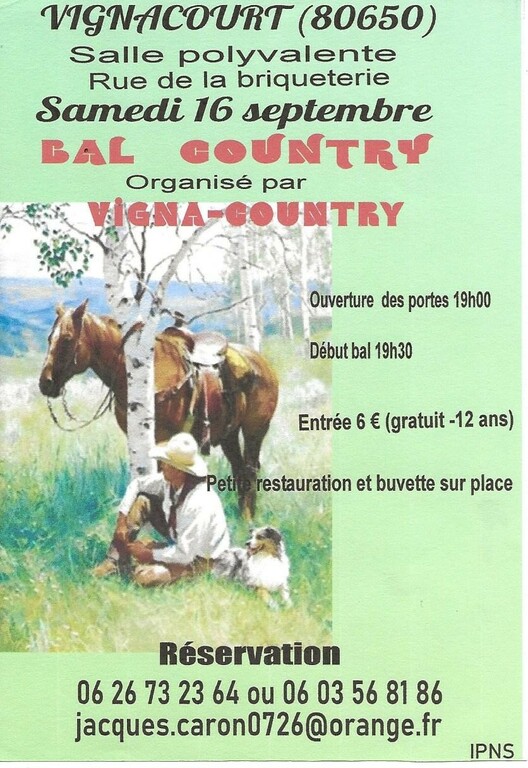 Bal country VIGNA-COUNTRY le 16 septembre 2023